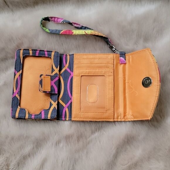 VERA BRADLEY JAZZY BLOOMS PATTERN SMALL WALLET AND PHONE CASE - Picture 4 of 9